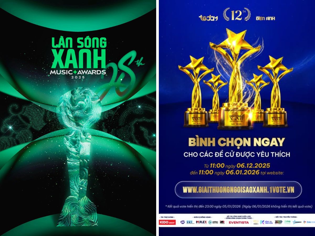 1Vote hỗ trợ hệ thống bình chọn cho 2 giải thưởng nghệ thuật lớn