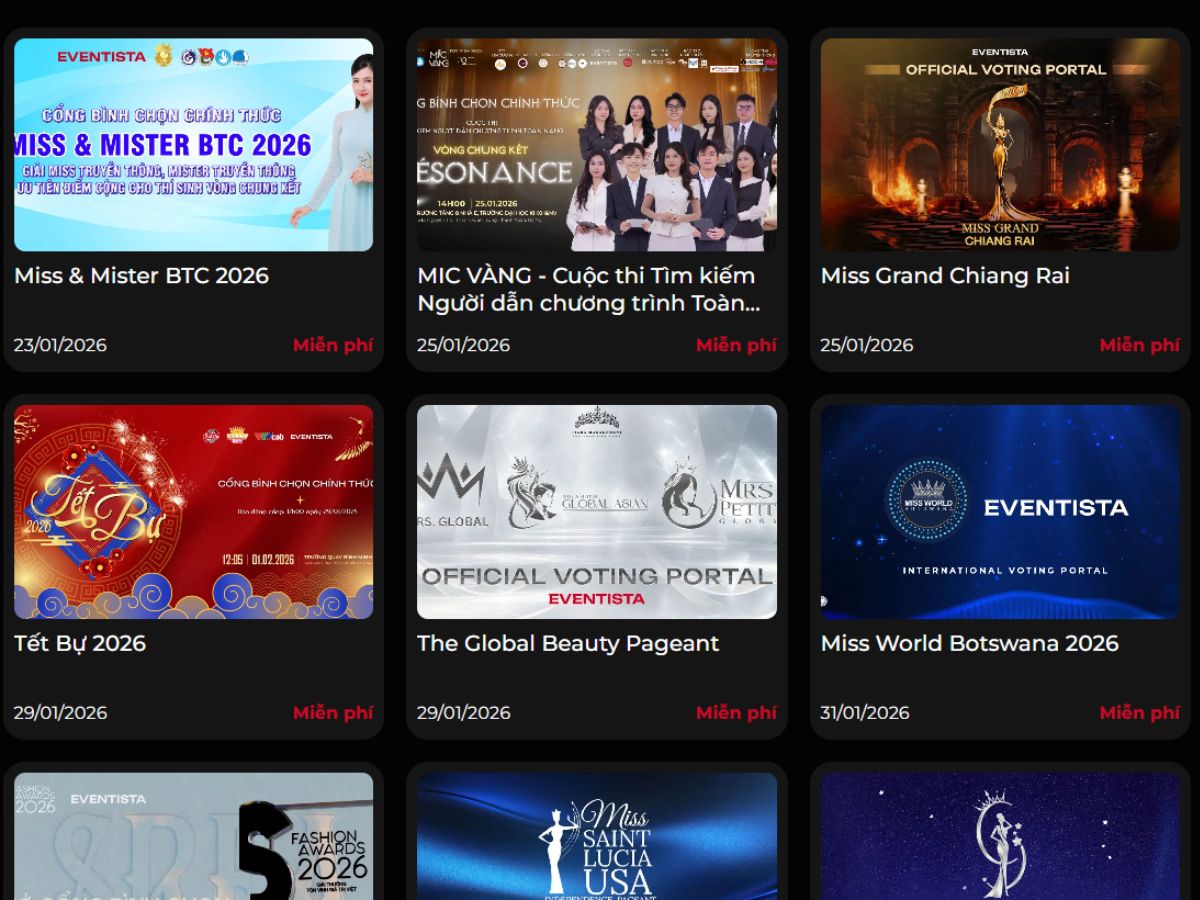 1Vote cung cấp giải pháp bình chọn cho nhiều cuộc thi lớn