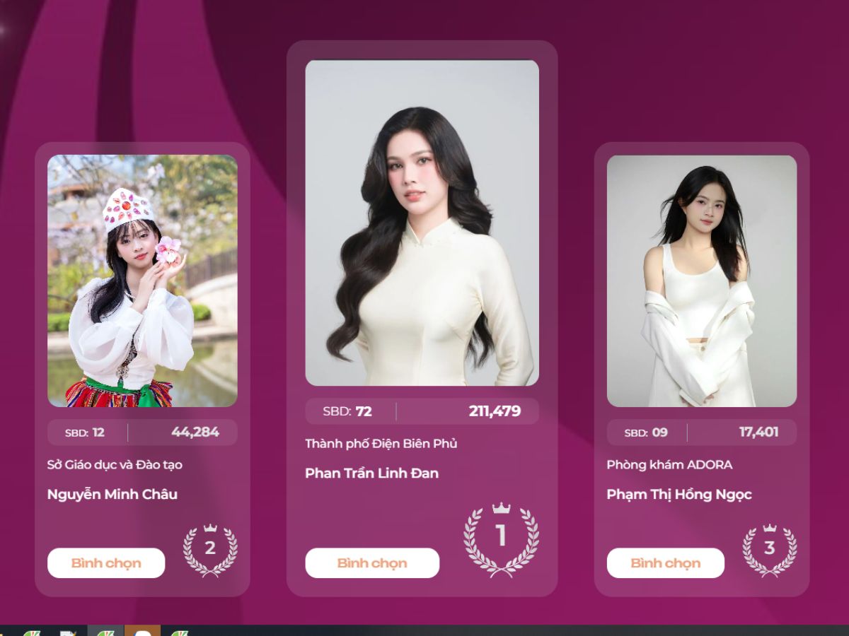 1Vote là đối tác công nghệ bình chọn Người đẹp hoa ban