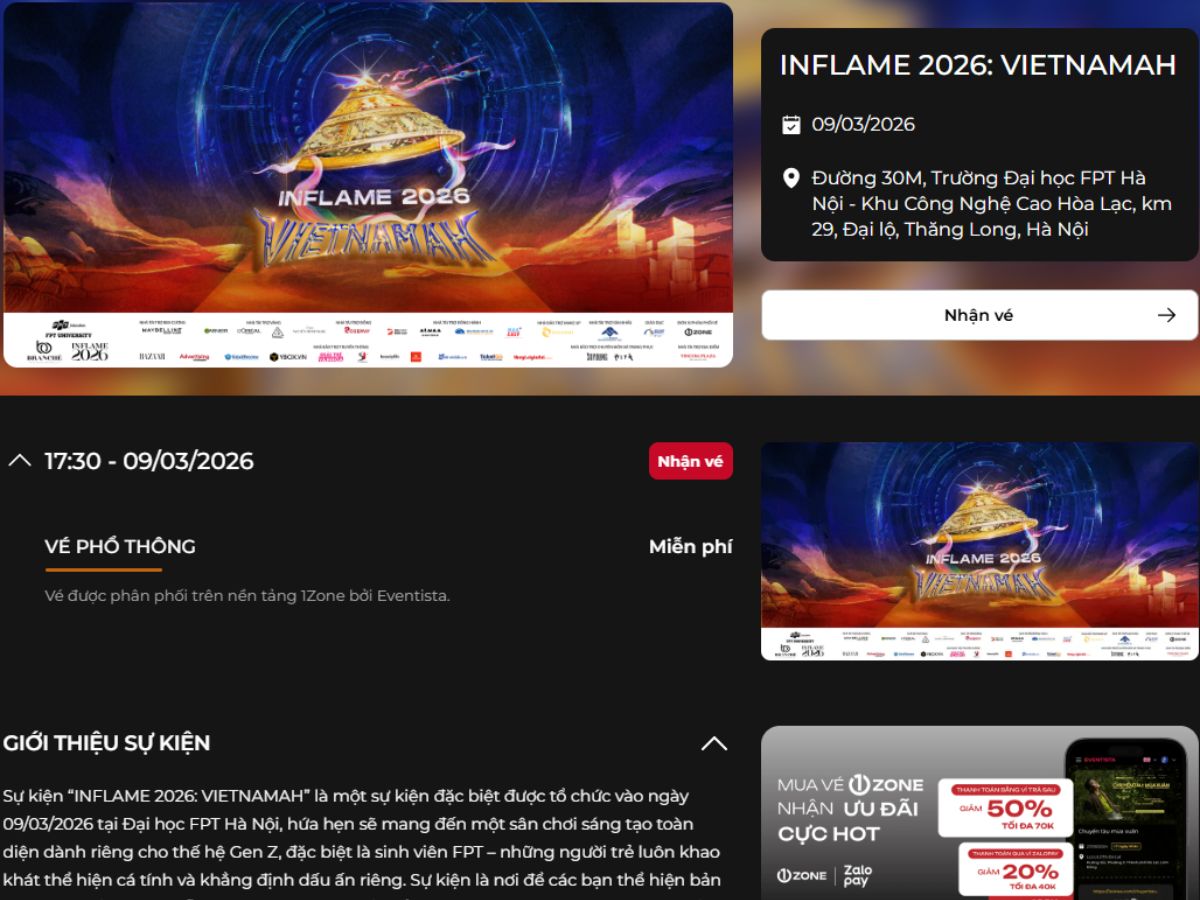 Công nghệ mã QR độc nhấtcủa 1Zone ngăn chặn triệt để nạn vé giả