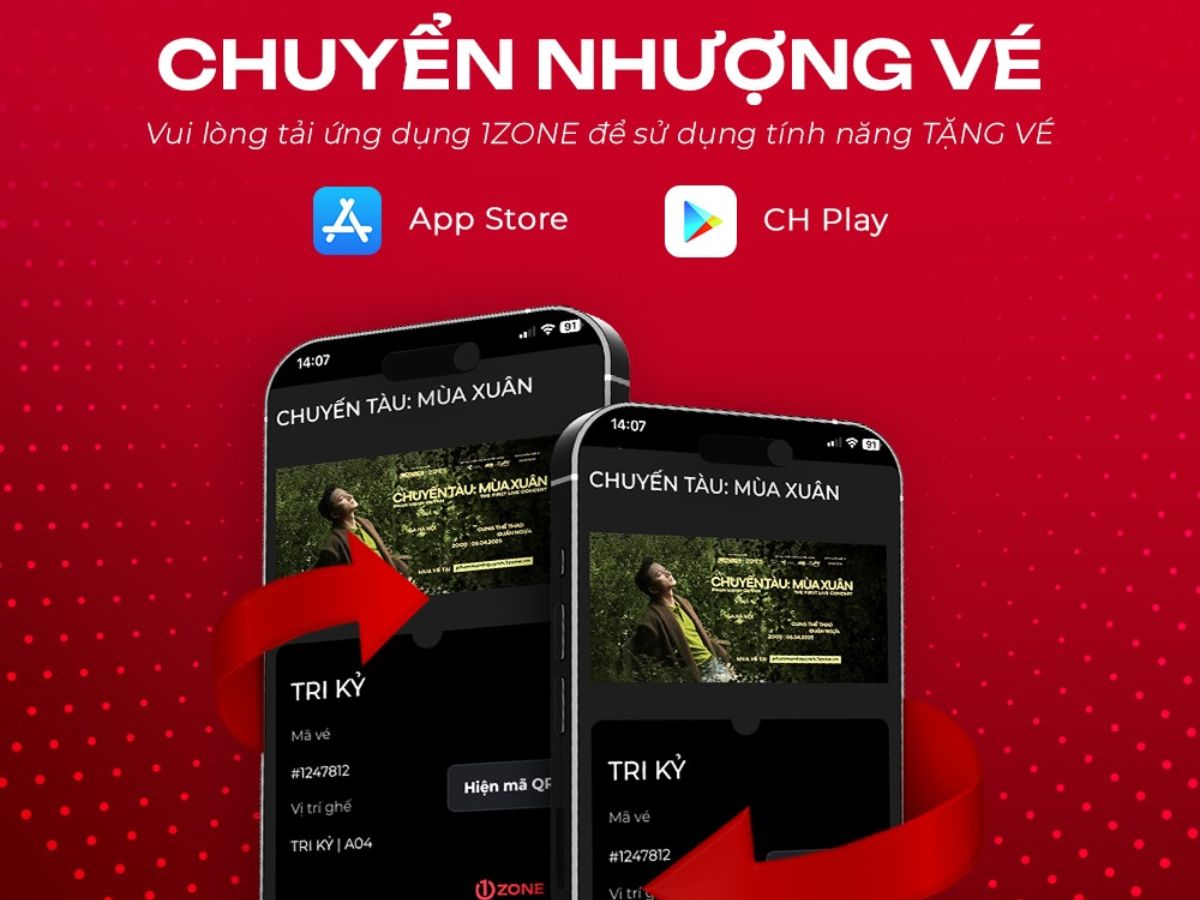 Sử dụng tính năng chuyển nhượng chính thức trên nền tảng 1Zone để đảm bảo sở hữu vé thật