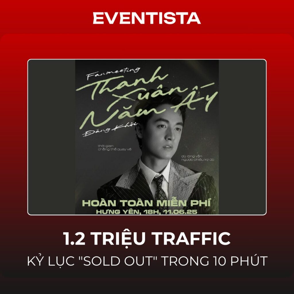 1.2 Triệu Traffic & Kỷ Lục "Sold Out" Trong 10 Phút: Giải Mã Cơn Sốt Đặt Vé Online Fan Meeting Đăng Khôi Trên 1Zone